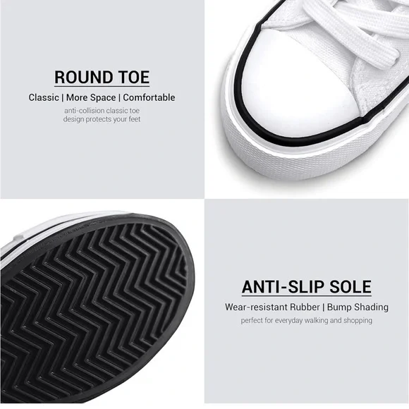 Sneakers White Platform Refrese Size 8 - Picture 4 of 8